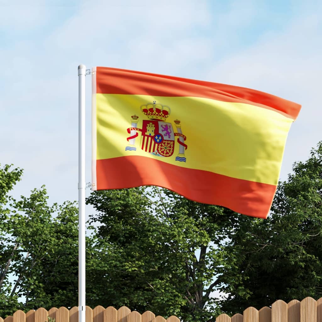 

vidaXL Vlag met vlaggenmast Spanje 4 m aluminium