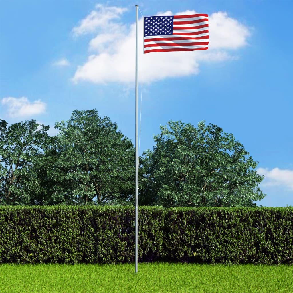 USA lipp ja lipumast, alumii..
