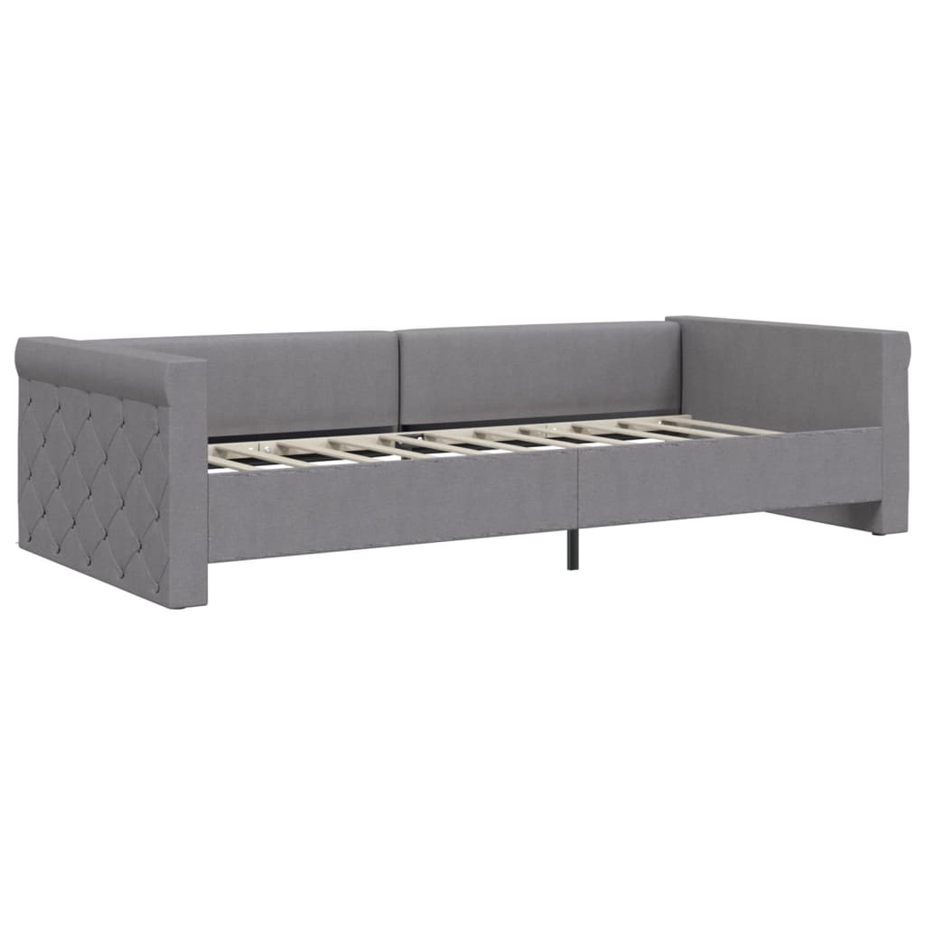 

vidaXL Slaapbank met USB stof lichtgrijs 90x200 cm