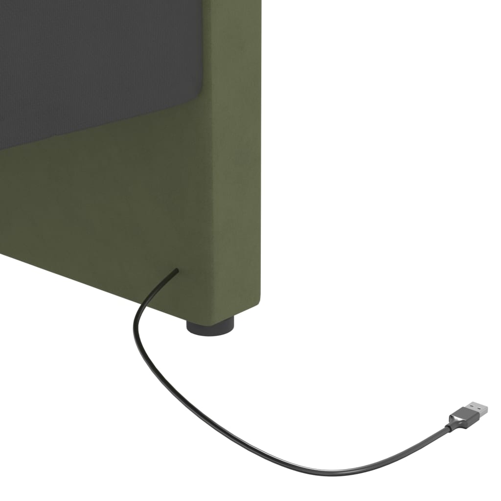 Válenda s USB tmavě zelená samet 90 x 200 cm