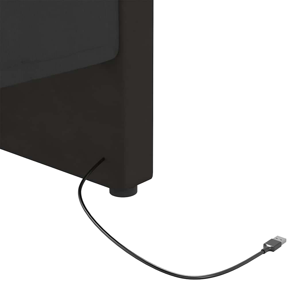 Válenda s USB černá samet 90 x 200 cm - obrázek 10