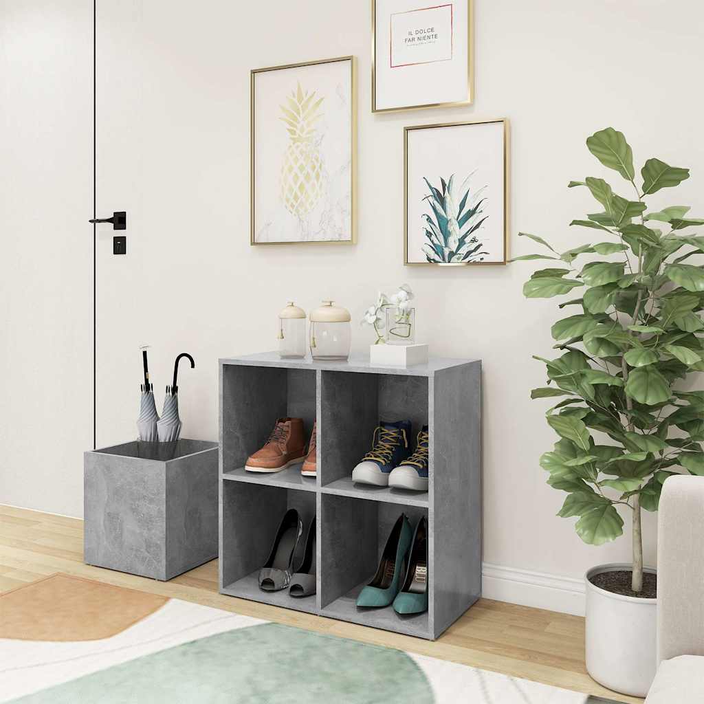 vidaXL Szafka na buty, szaro�� betonu, 105x35,5x70 cm