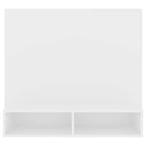 vidaXL Sieninė TV spintelė, balta, 102x23,5x90cm, mediena