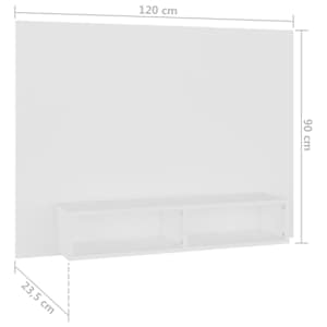 Nástěnná TV skříňka bílá 120 x 23,5 x 90 cm dřevotříska - obrázek 7