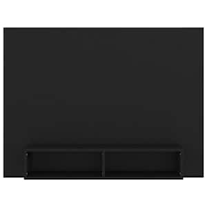 vidaXL Sieninė TV spintelė, juoda, 120x23,5x90cm, apdirbta mediena