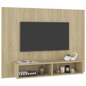 Nástěnná TV skříňka dub sonoma 120 x 23,5 x 90 cm dřevotříska - obrázek 5