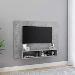 Nástěnná TV skříňka betonově šedá 120x23,5x90 cm dřevotříska