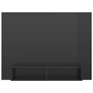 vidaXL Wall TV Cabinet High Gloss Grey 120x23.5x90 cm Engineered Wood