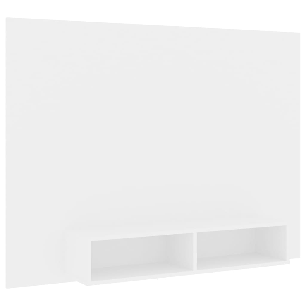 Meuble TV mural Blanc 135×23,5×90 cm Aggloméré | meublestv.fr 3