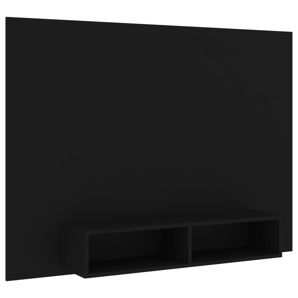 Meuble TV mural Noir 135×23,5×90 cm Aggloméré | meublestv.fr 3