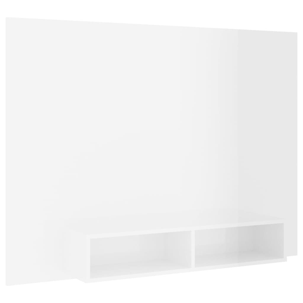 vidaXL Tv-wandmeubel 135x23,5x90 cm spaanplaat hoogglans wit