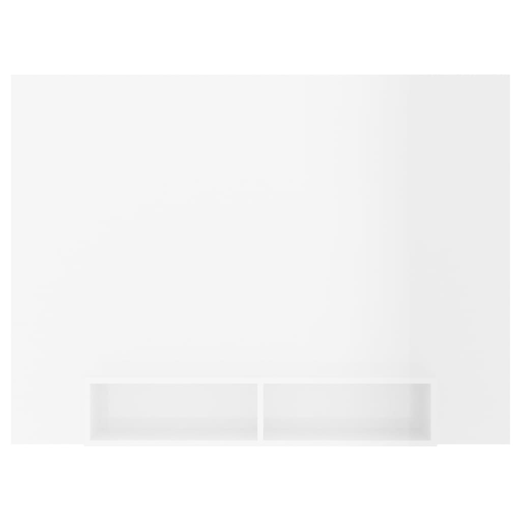 Meuble TV mural Blanc brillant 135×23,5×90 cm Aggloméré | meublestv.fr 6