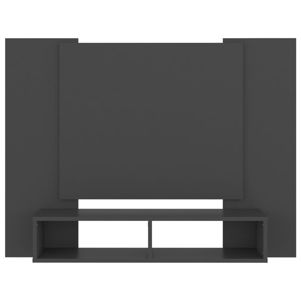 vidaXL Έπιπλο Τηλεόρασης Τοίχου Γκρι 120 x 23,5 x 90 εκ. Μοριοσανίδα