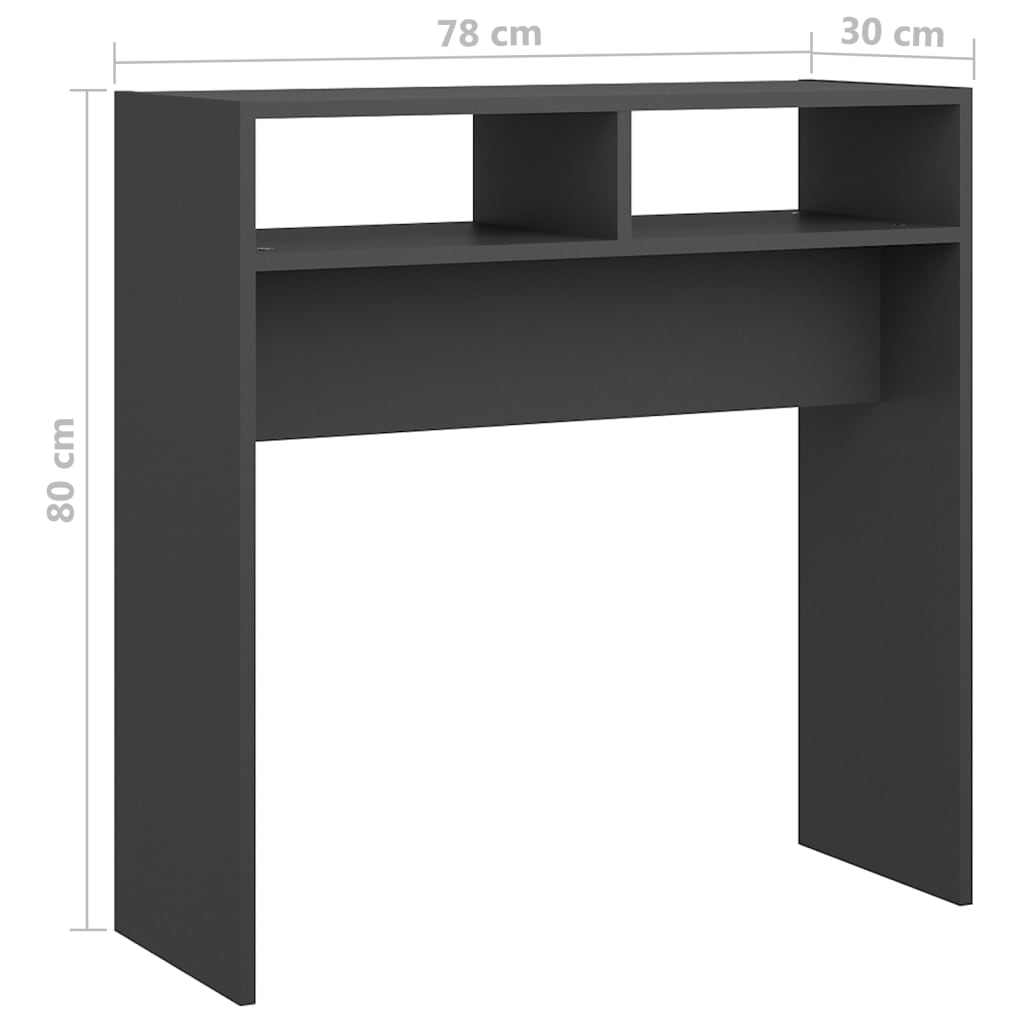  Konzolový stolík sivý 78x30x80 cm drevotrieska