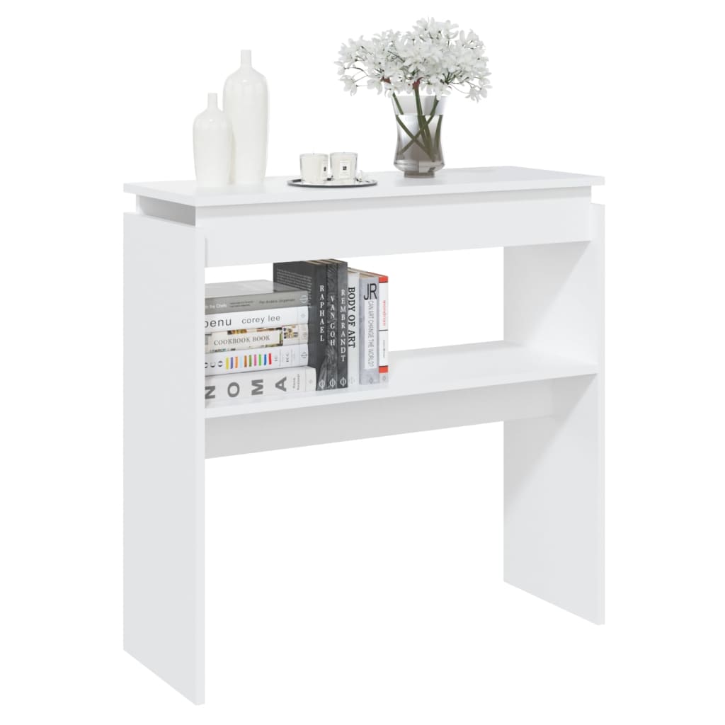 Konzolový stolík biely 80x30x80 cm drevotrieska