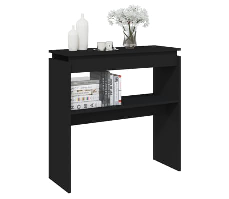 vidaXL Console Table Black 31.5"x11.8"x31.5" Engineered Wood