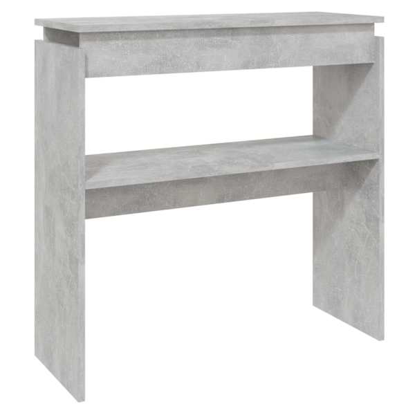vidaXL konsoollaud, betoonhall, 80 x 30 x 80 cm, tehispuit
