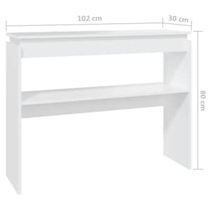 Konzolový stolek bílý 102 x 30 x 80 cm kompozitní dřevo - obrázek 6