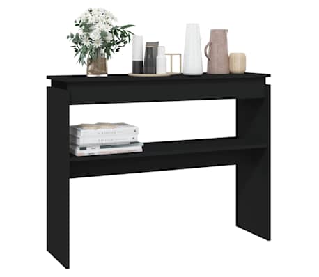 vidaXL Console Table Black 102x30x80 cm Engineered Wood