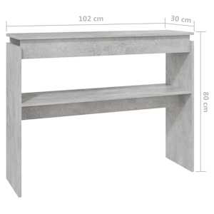 Konzolový stolek betonově šedý 102x30x80 cm kompozitní dřevo - obrázek 7