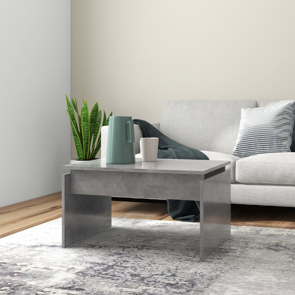 Billede af vidaXL sofabord 68x50x38 cm spånplade betongrå