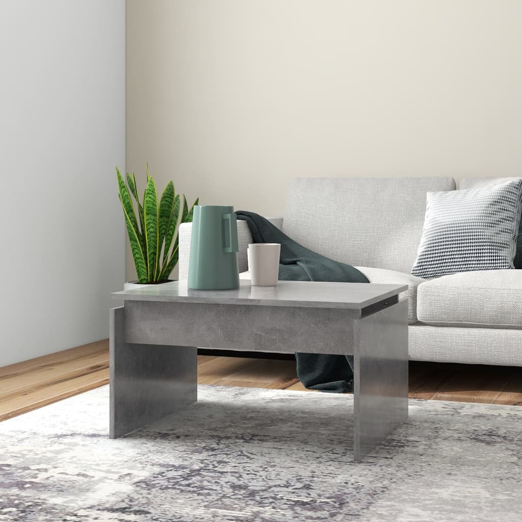 vidaXL Stolik kawowy, szaro�� betonu, 68x50x38 cm