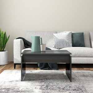 vidaXL Τραπεζάκι Σαλονιού Γυαλ. Γκρι 68 x 50 x 38 εκ. από Μοριοσανίδα