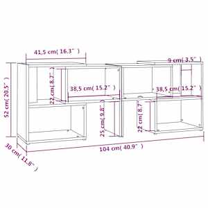 TV skříňka bílá 104 x 30 x 52 cm kompozitní dřevo - obrázek 7