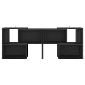 vidaXL TV Cabinet Black 104x30x52 cm Engineered Wood