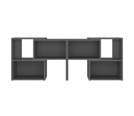 vidaXL Meuble TV Gris 104x30x52 cm Bois d'ing&eacute;nierie