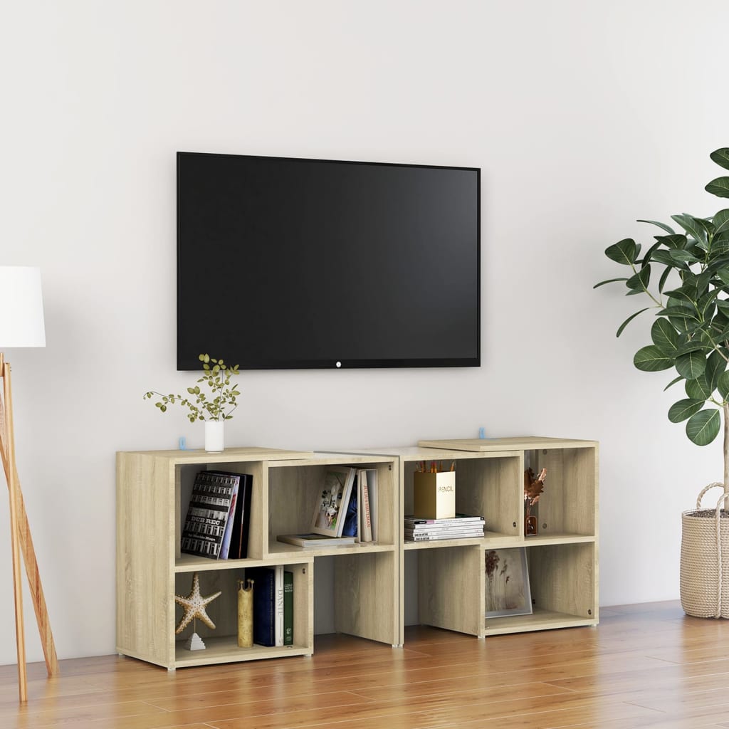Televizoriaus spintelė, sonoma ąžuolo spalvos, 104x30x52cm, MDP | Stepinfit