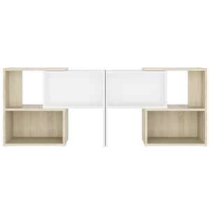 vidaXL Televizoriaus spintelė, balta ir ąžuolo, 104x30x52cm, MDP