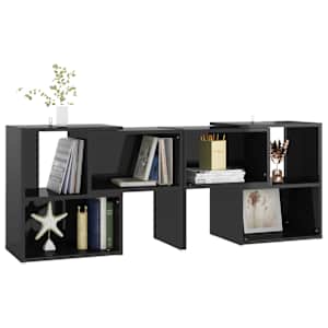 TV skříňka černá s vysokým leskem 104x30x52 cm kompozitní dřevo - obrázek 5