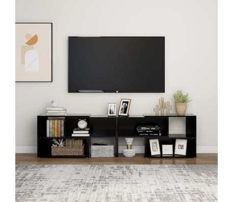 vidaXL Televizoriaus spintelė, juoda, 149x30x52cm, apdirbta mediena