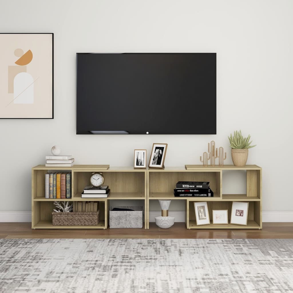 

vidaXL Tv-meubel 149x30x52 cm spaanplaat sonoma eikenkleurig