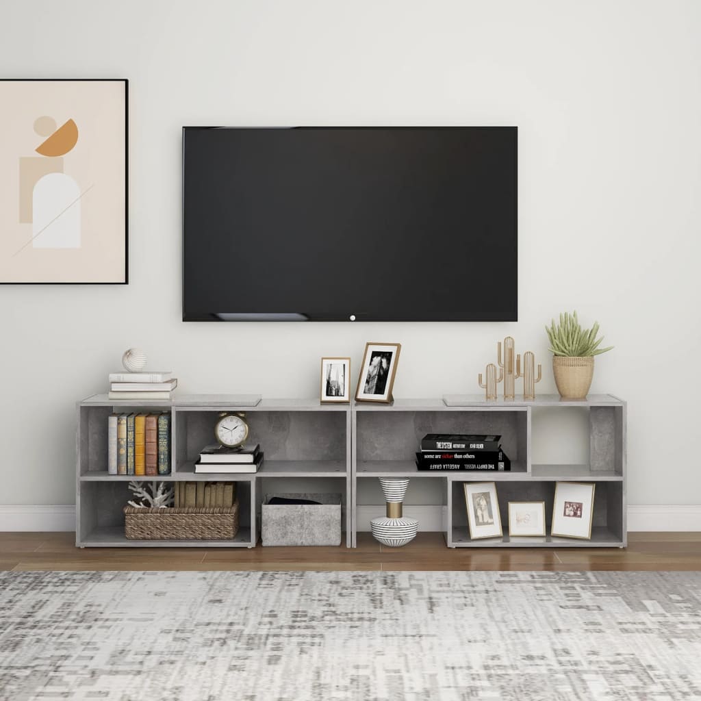 

vidaXL Tv-meubel 149x30x52 cm spaanplaat betongrijs