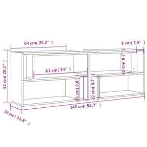 TV skříňka černá s vysokým leskem 149x30x52 cm kompozitní dřevo - obrázek 8