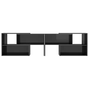 TV skříňka šedá s vysokým leskem 149x30x52 cm kompozitní dřevo - obrázek 5