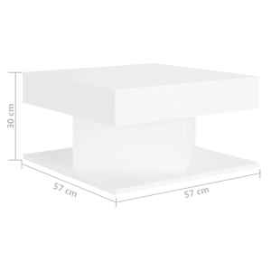 Konferenční stolek bílý 57 x 57 x 30 cm kompozitní dřevo - obrázek 5