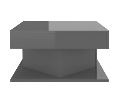 vidaXL Salongbord h&oslash;yglans gr&aring; 57x57x30 cm konstruert tre