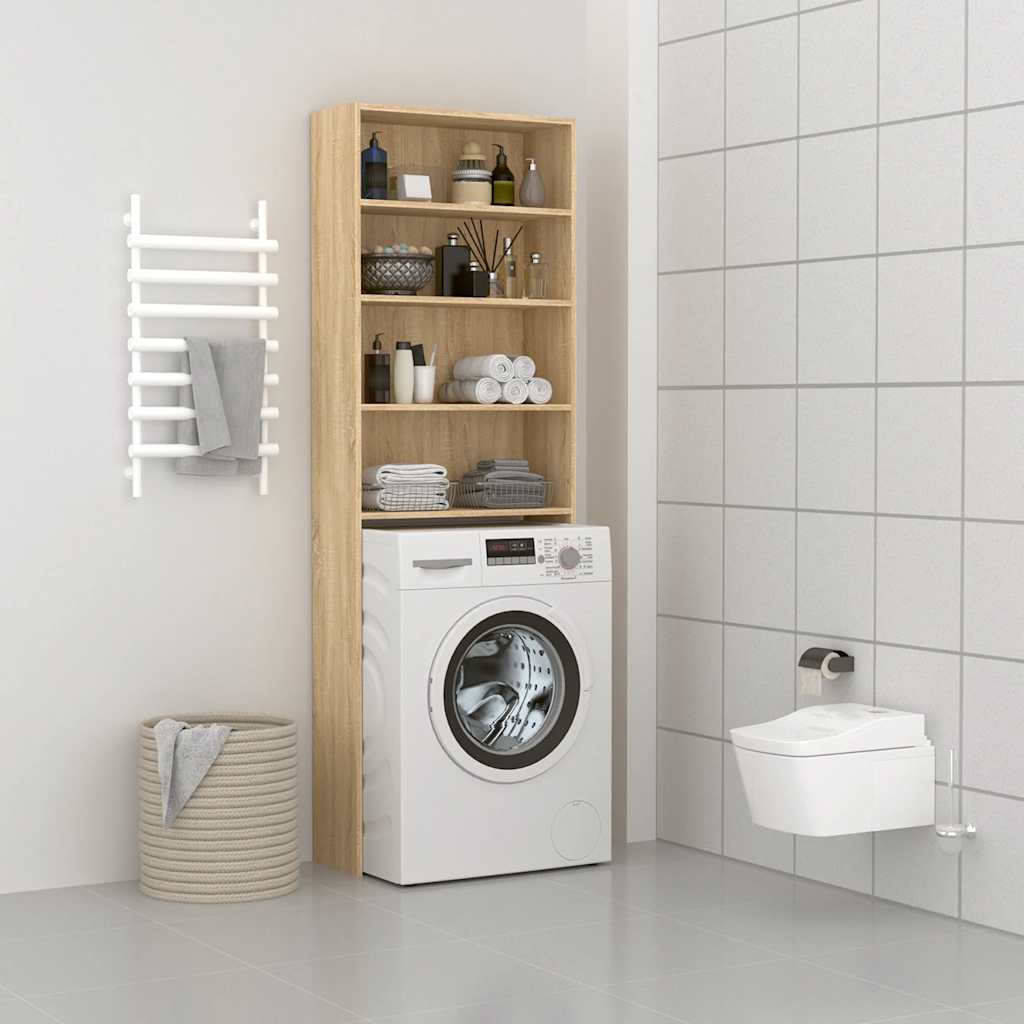 vidaXL Waschmaschinenschrank Sonoma-Eiche 64x24x190 cm
