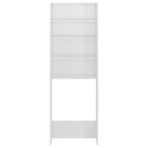 vidaXL Armario de lavadora blanco brillante 64x24x190 cm
