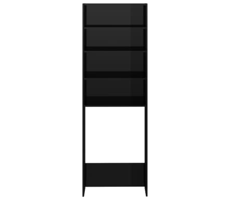vidaXL Pesukonekaappi korkeakiilto musta 64x24x190 cm