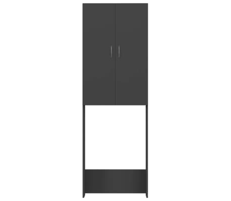 vidaXL Skalbimo mašinos spintelė, pilkos spalvos, 64x25,5x190cm