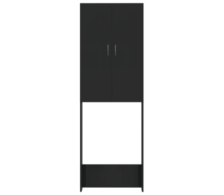 vidaXL Pesukonekaappi korkeakiilto musta 64x25,5x190 cm