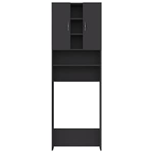 vidaXL Skalbimo mašinos spintelė, pilkos spalvos, 64x25,5x190cm