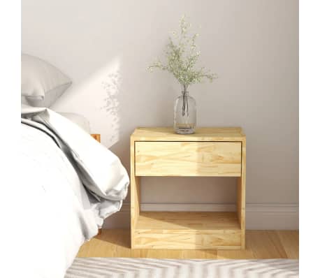 vidaXL Tables de chevet 2 pcs 40x31x40 cm bois de pin massif