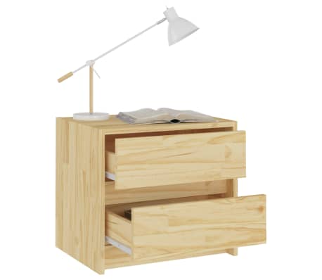 vidaXL Bedside Cabinet 40x30.5x35.5 cm Solid Pine Wood