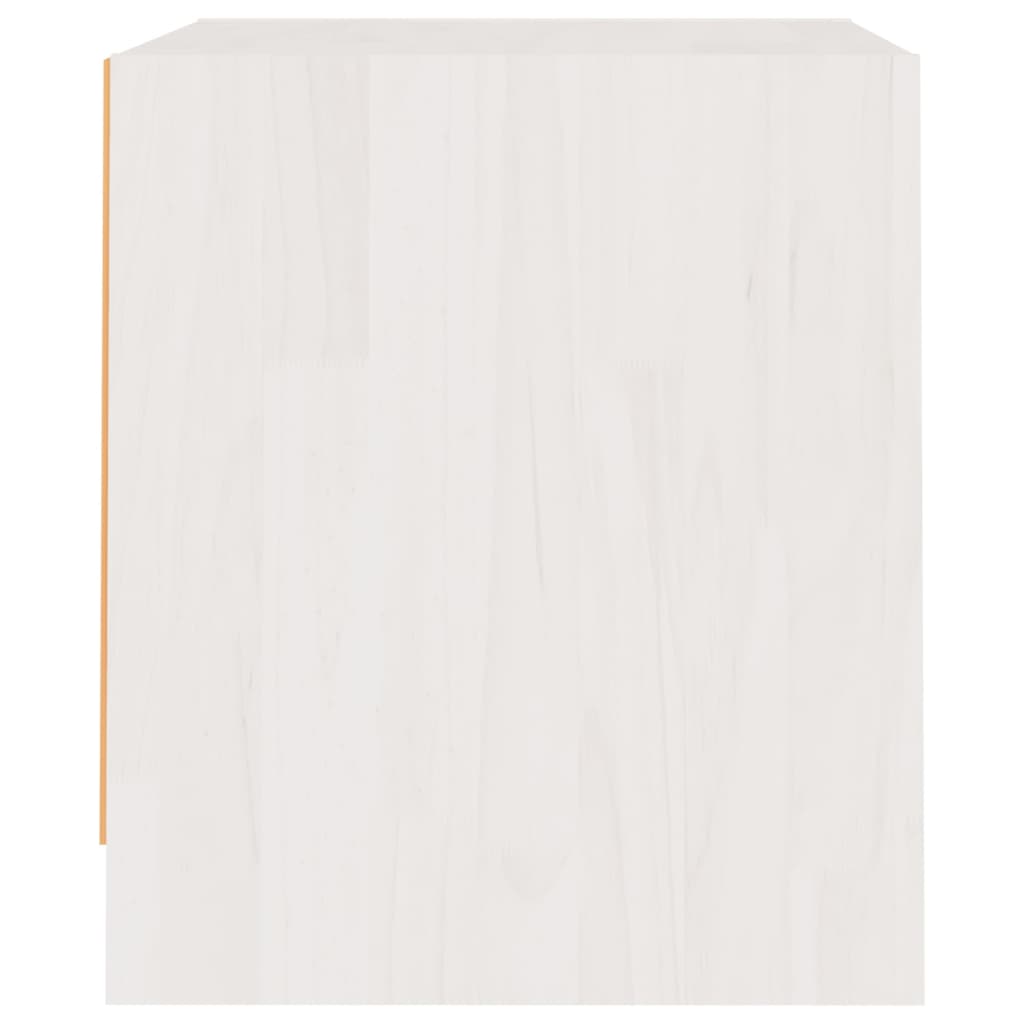 Nachttisch Weiß 40×30,5×35,5 cm Massivholz Kiefer