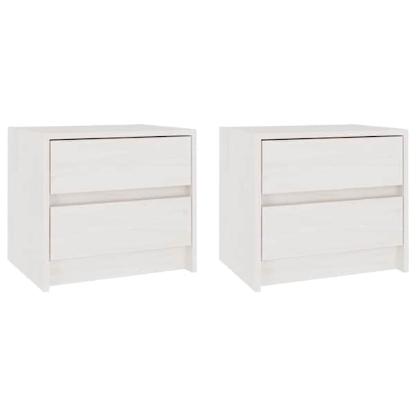 vidaXL &ouml;&ouml;kapid 2 tk, valge, 40x30.5x35.5 cm, t&auml;ism&auml;nnipuit